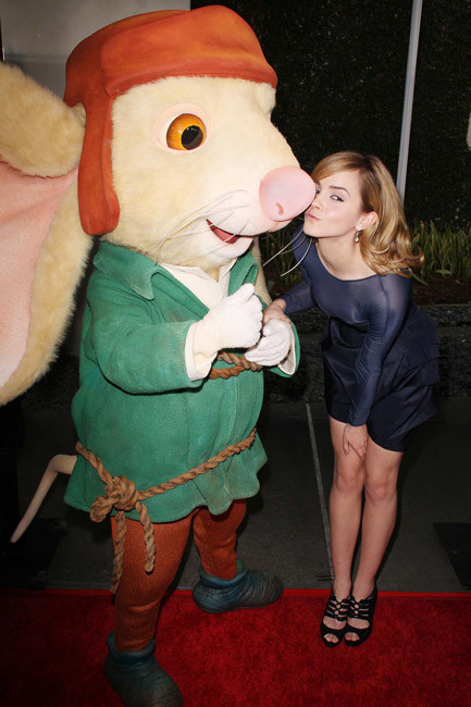 Beautiful celeb Emma Watson nice upskirt and making out with rat #75407453