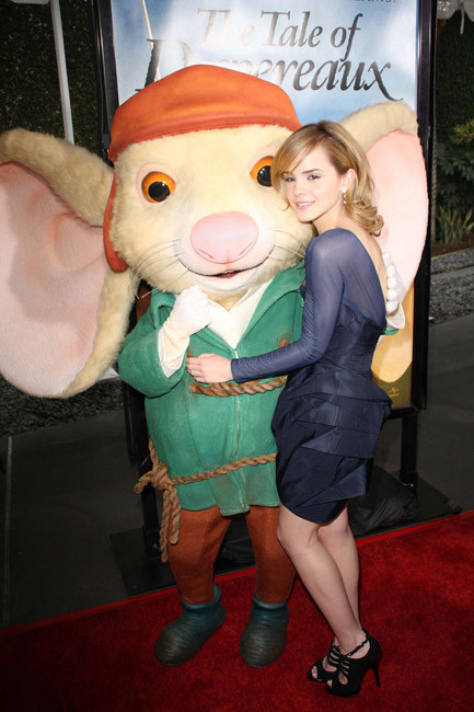 Beautiful celeb Emma Watson nice upskirt and making out with rat #75407476