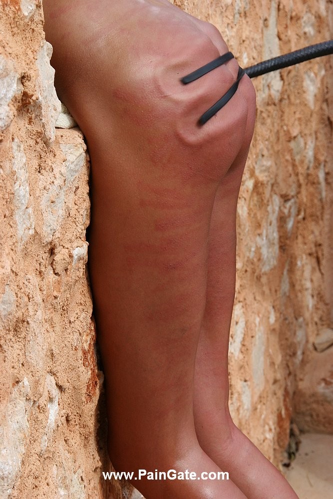 Skinny lady having whipped outdoor #72079042