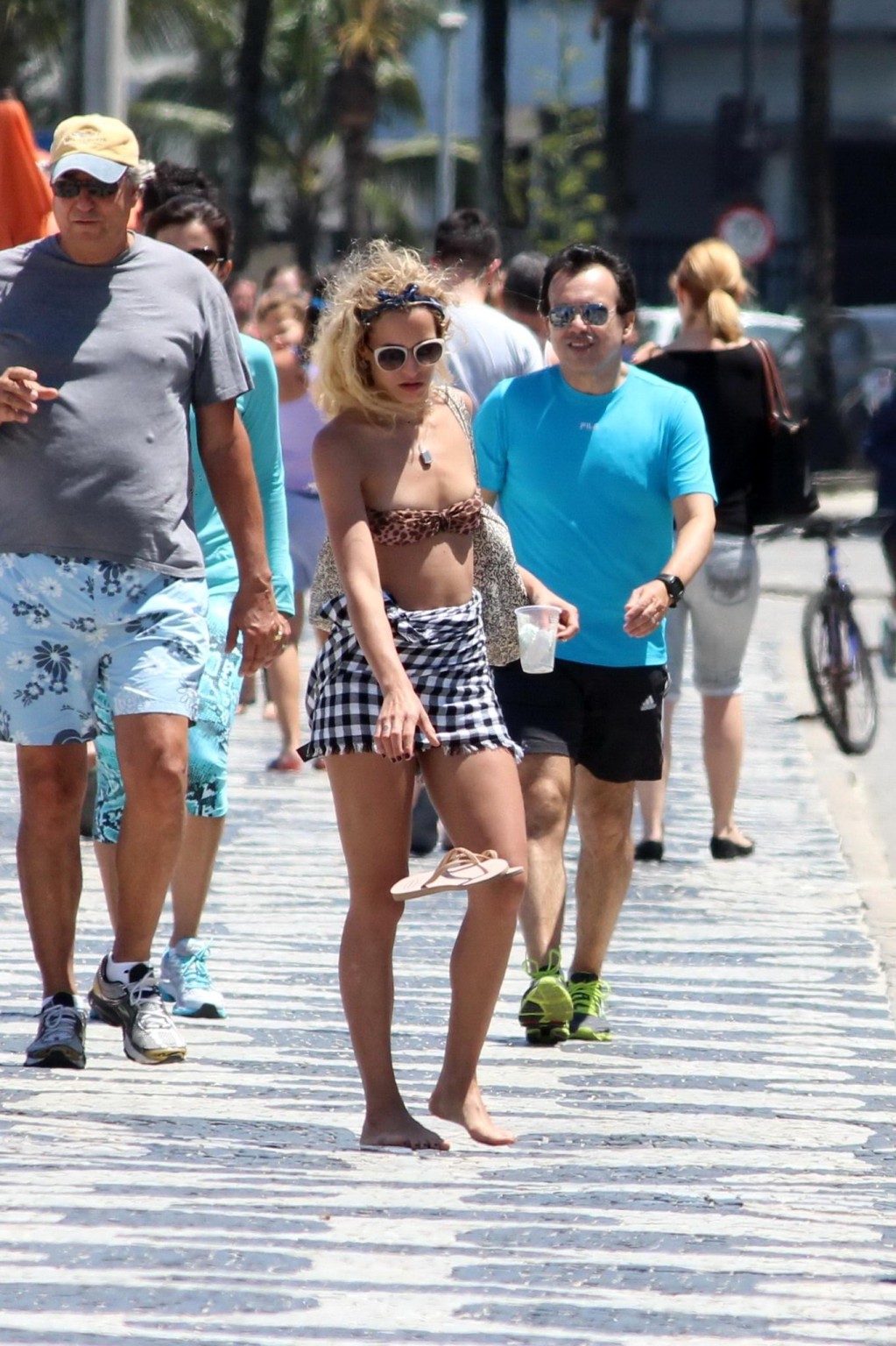 Alice Dellal bikini nip slip on a beach in Rio de Janeiro #75216542