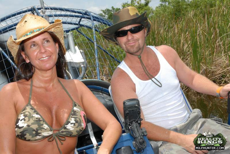 This hot milf is getin down and dirty in these hot airboat fuck pics #71055402