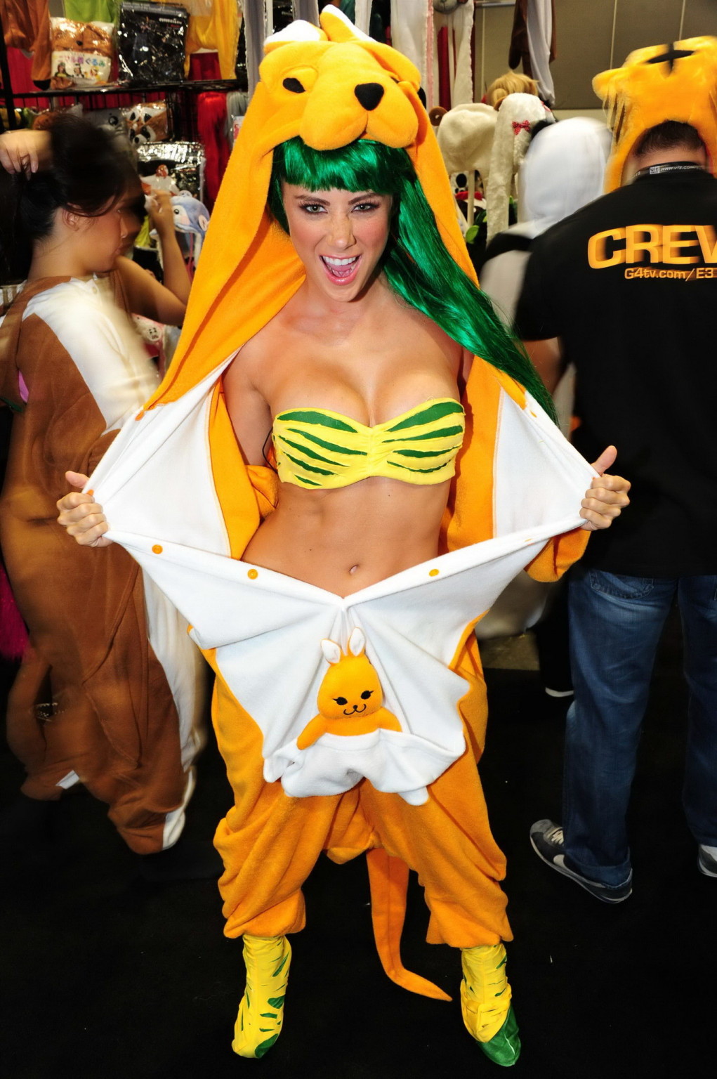 Sara Jean Underwood wearing skipy outfit at the Anime Expo in LA #75290210