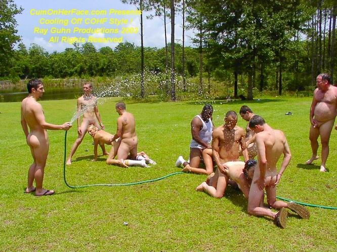 Outdoor gangbang and cumshot action #76121482