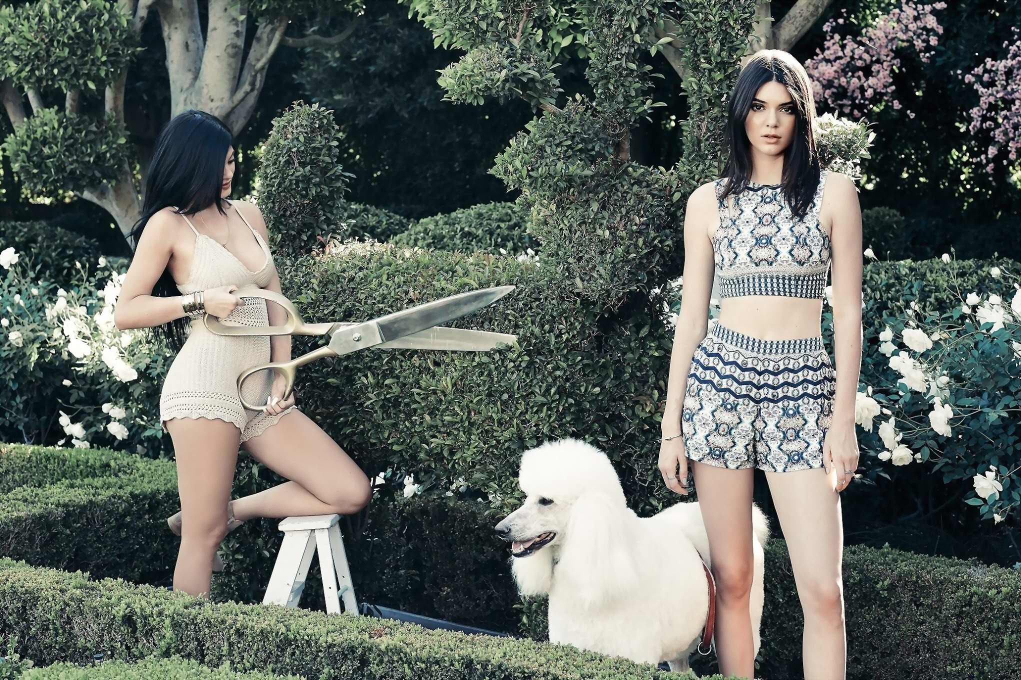 Kendall and Kylie Jenner posing in bikini and tiny outfit for their PacSun Summe #75162942