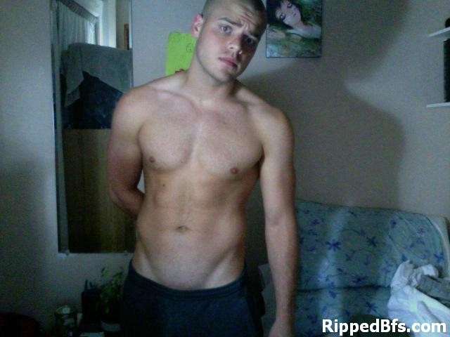 Hunk dude with nice upper body showing off his goodies #76945435