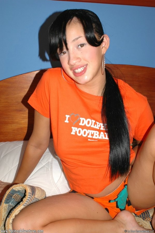 Latino chick spreading pink #77999243