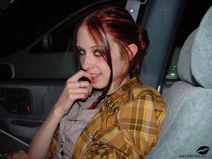 Cute redhead teen babe doing amazing blowjob in her car #74502207