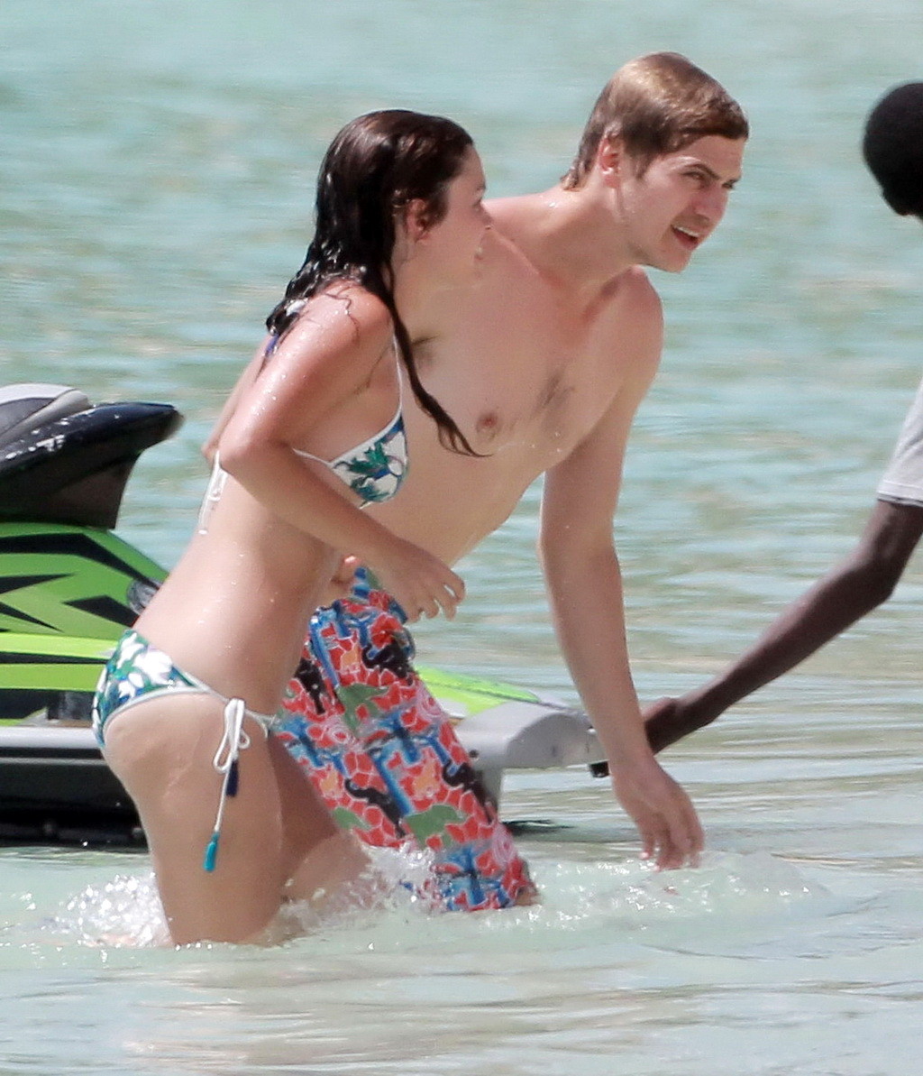 Rachel Bilson shows off her ass wearing bikini on a beach in Barbados #75235230