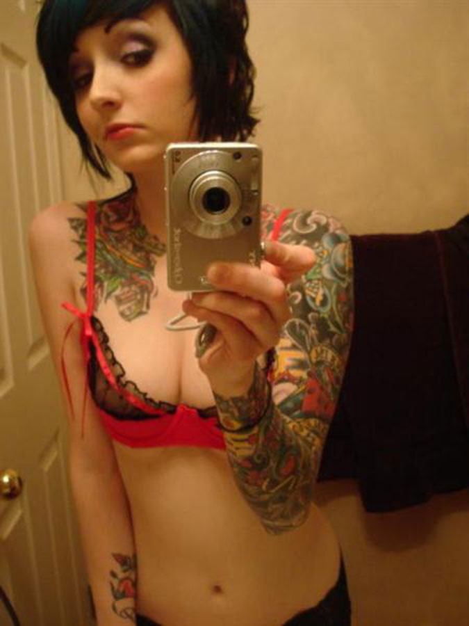 Real Emo Girlfriends Flaunting Awesome Perky Tits #78769528