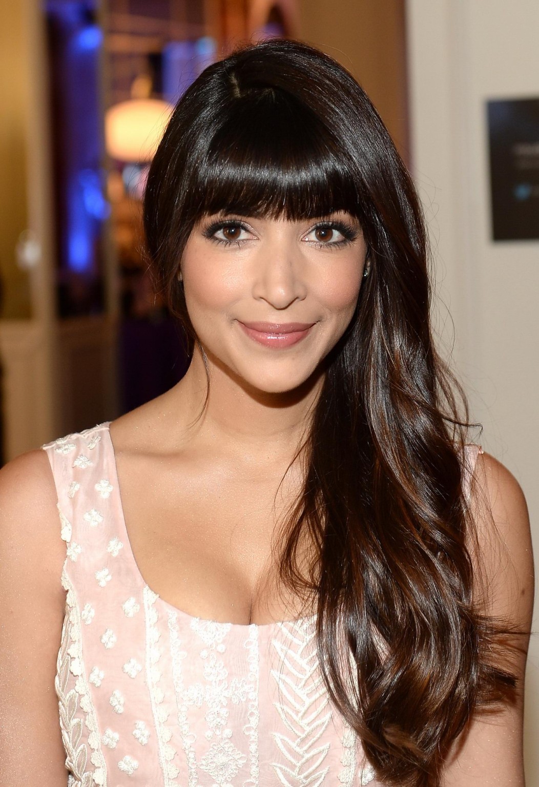 Hannah Simone showing cleavage at the Variety's 5th Annual Power of Women event  #75216748