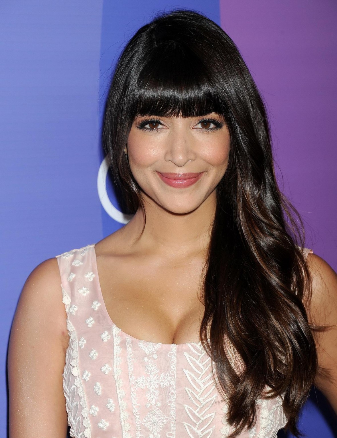 Hannah Simone showing cleavage at the Variety's 5th Annual Power of Women event  #75216861