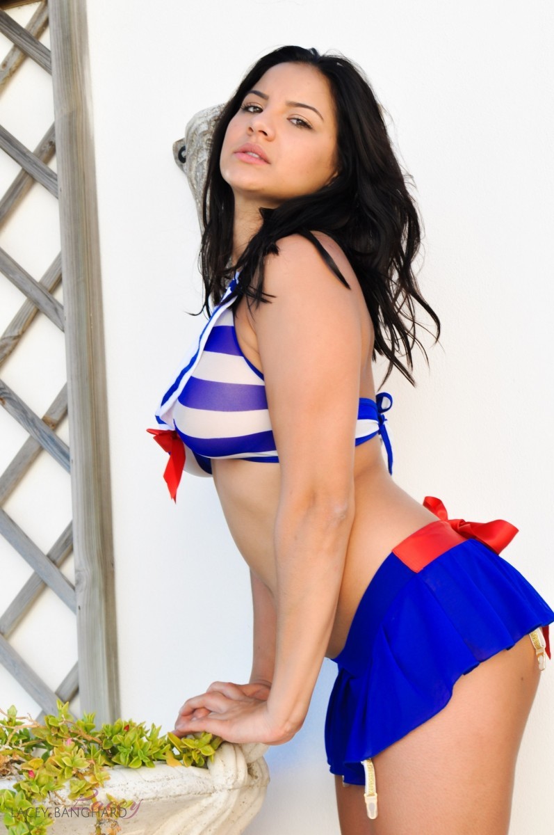 Busty brunette dressed as a sailor #72534840