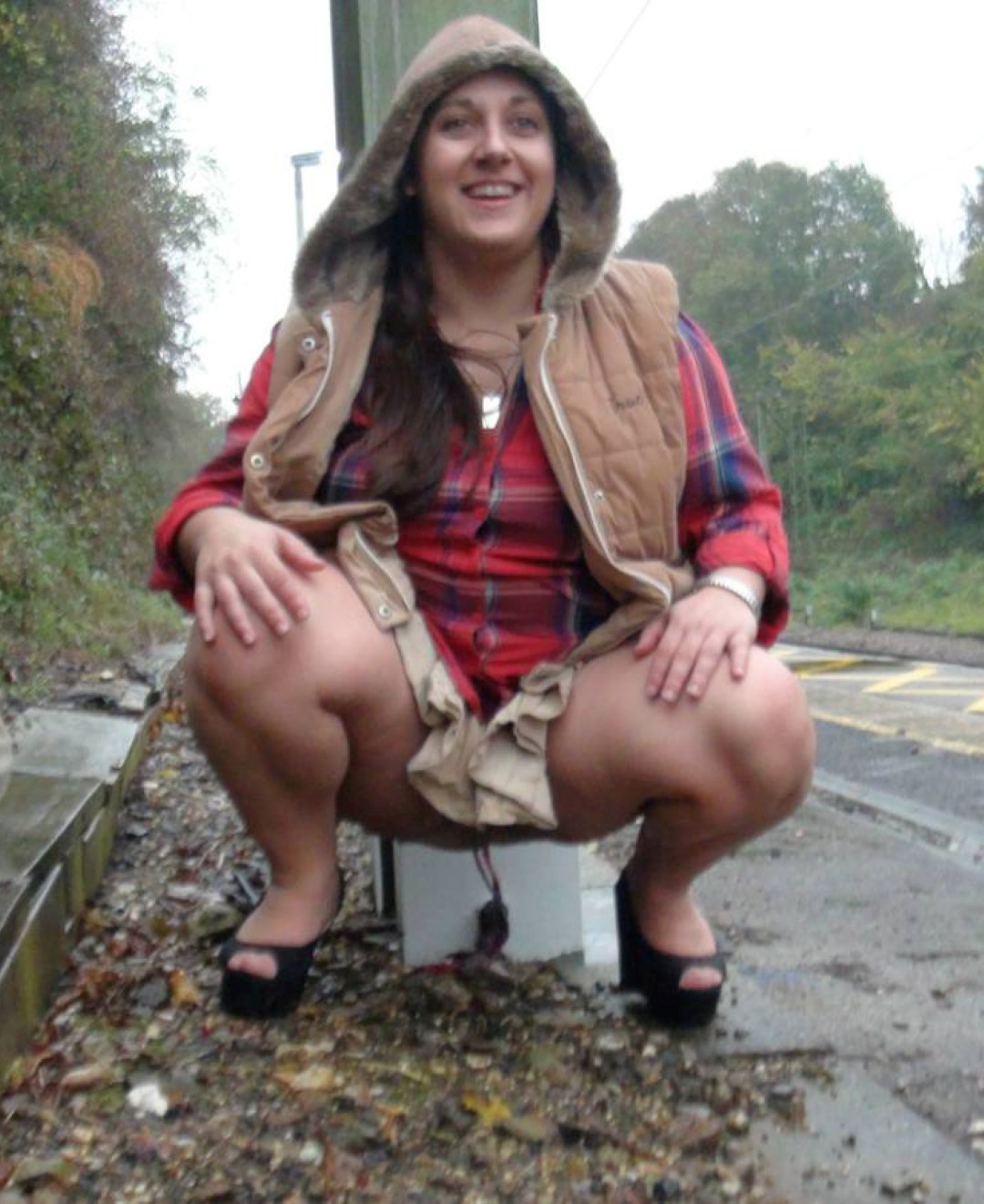 Chubby exhibitionist kim on a day out #67312057