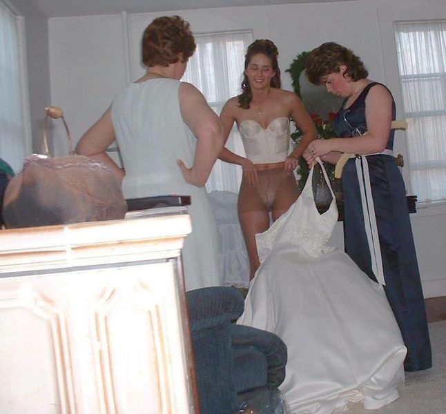 Horny amateur brides getting wild on their wedding nights #67662363