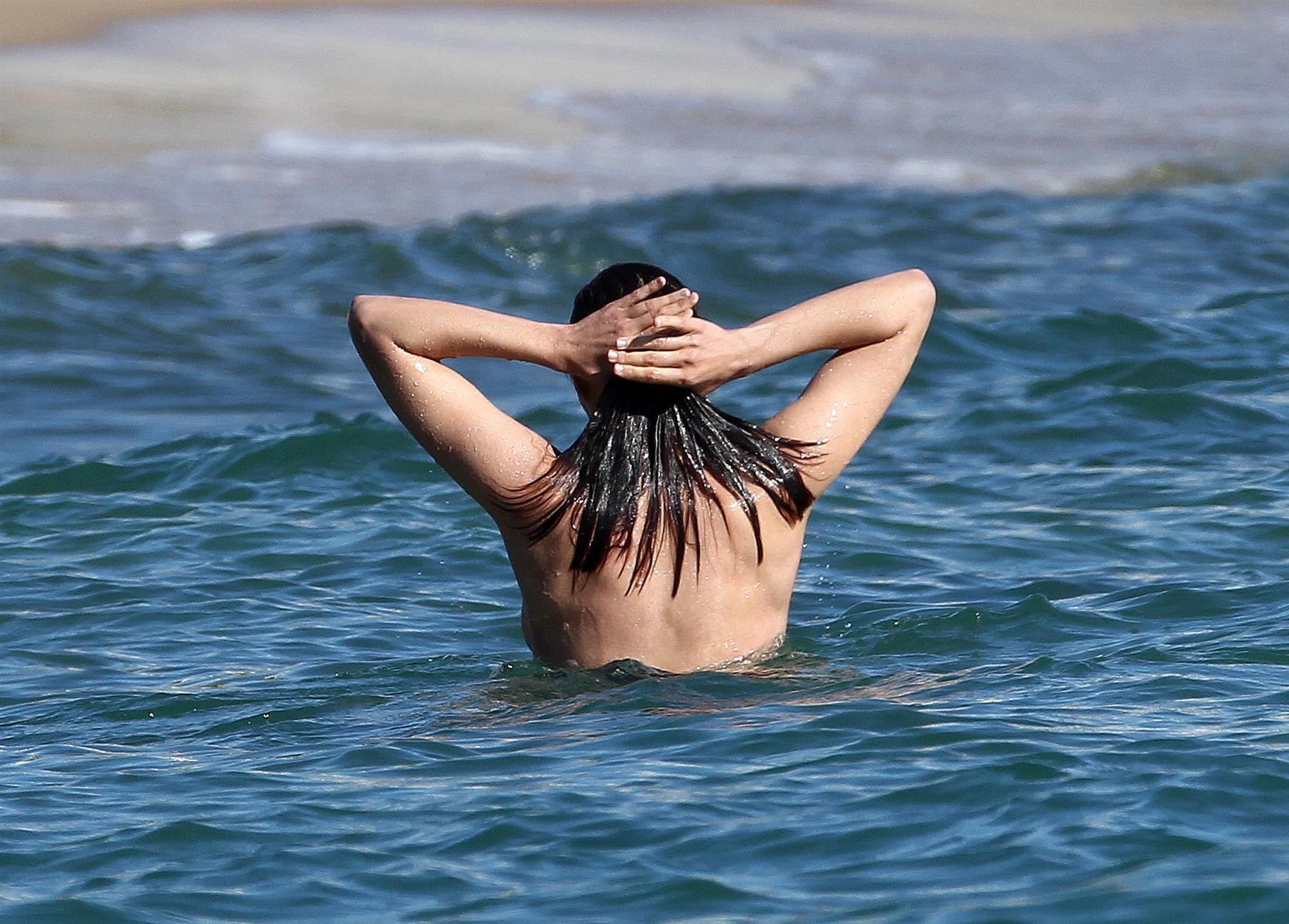 Marion Cotillard showing off her big boobs on the set of 'Rust and Bone' in Cann #75285748