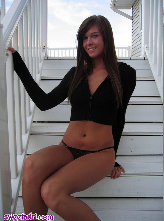 SweetAdri posing on the deck stairs #67756463