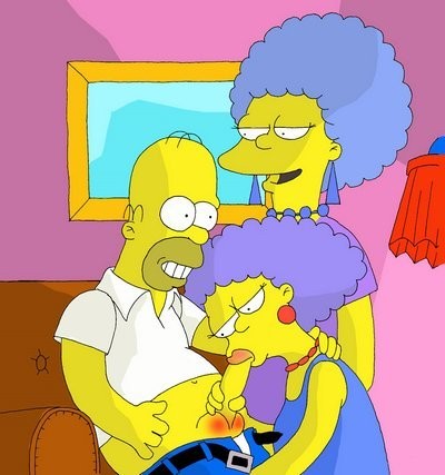 Marge Simpson with plump knockers putting cumshots #69562820