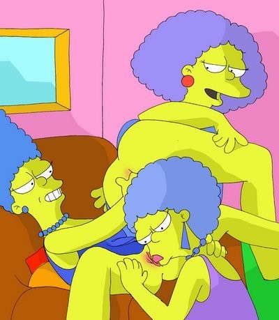 Marge Simpson with plump knockers putting cumshots #69562839