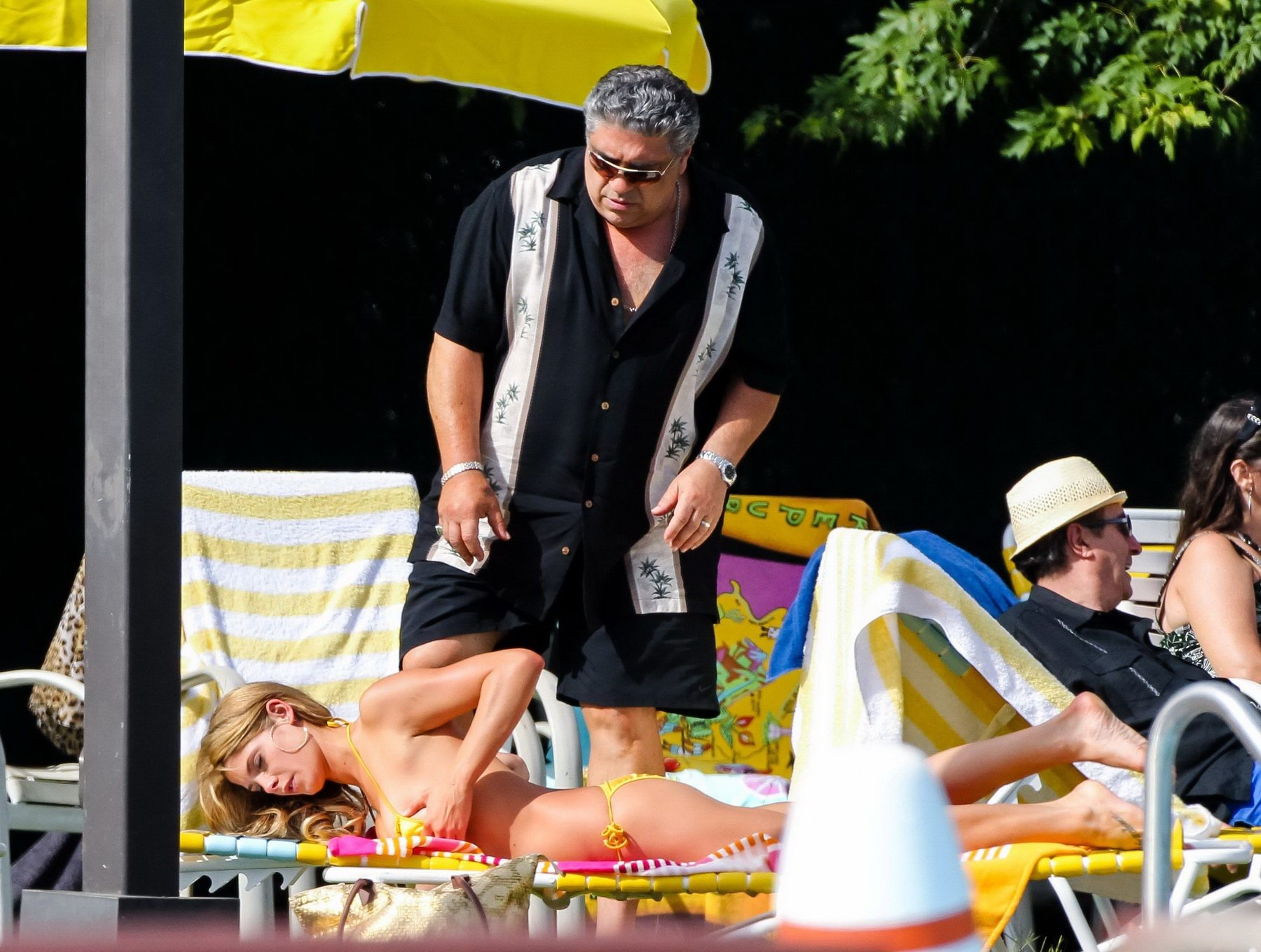 Ashley Greene tanning topless on the set of 'Staten Island Summer' in NYC #75219011