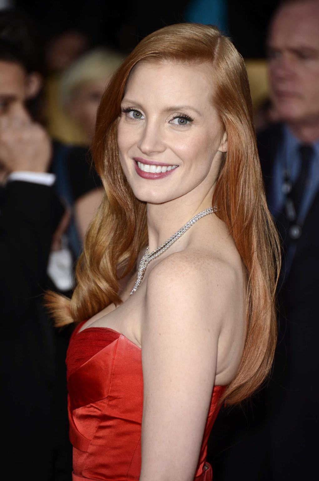 Jessica Chastain showing huge cleavage at the 19th Annual Screen Actors Guild Aw #75240257