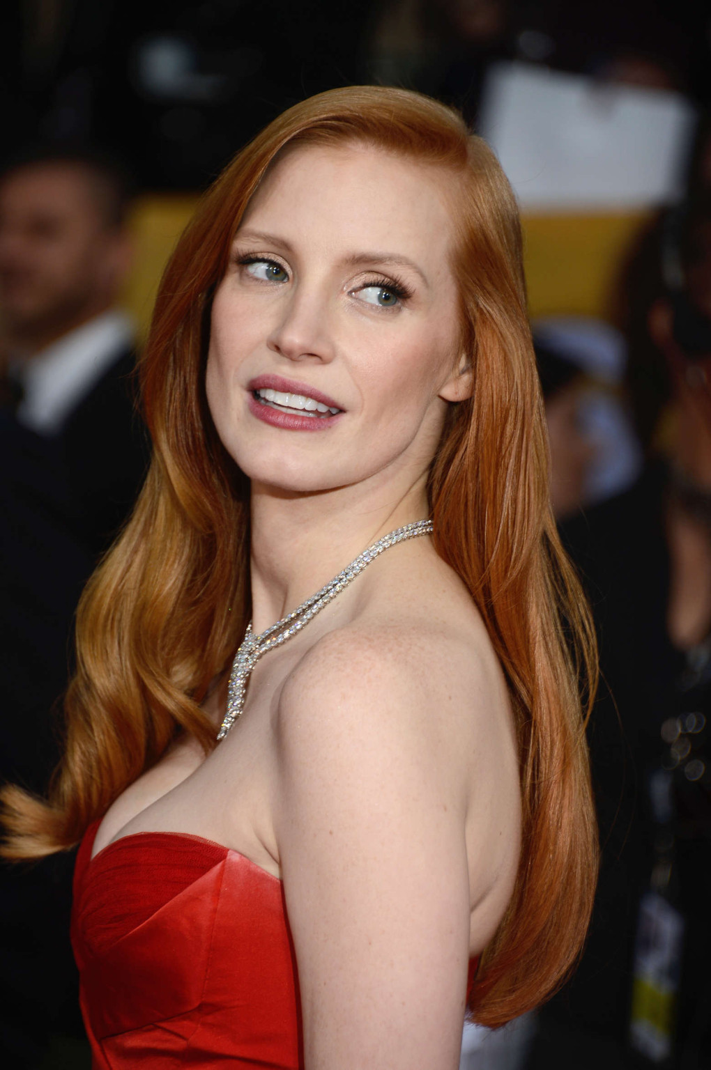 Jessica Chastain showing huge cleavage at the 19th Annual Screen Actors Guild Aw #75240264