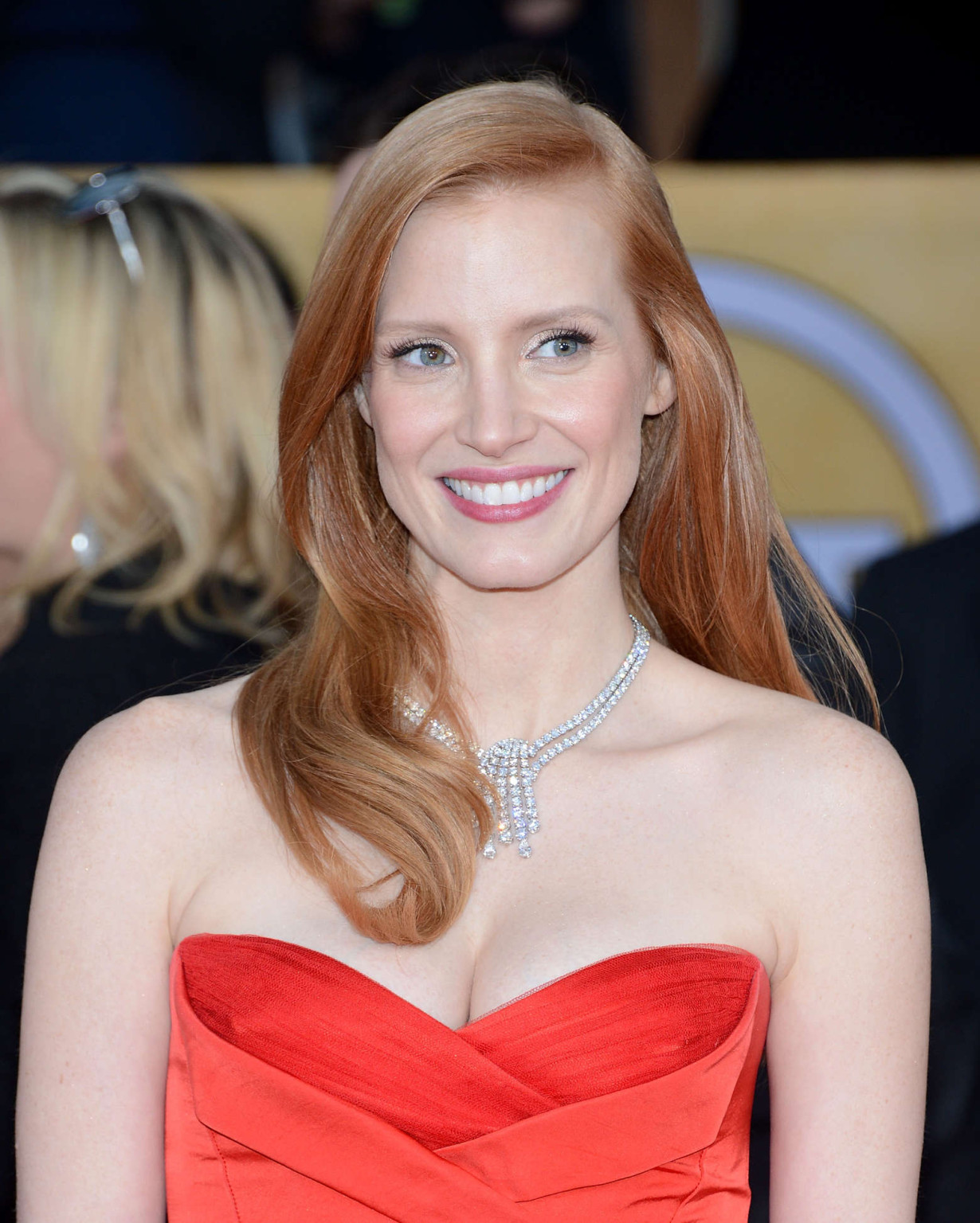 Jessica Chastain showing huge cleavage at the 19th Annual Screen Actors Guild Aw #75240284