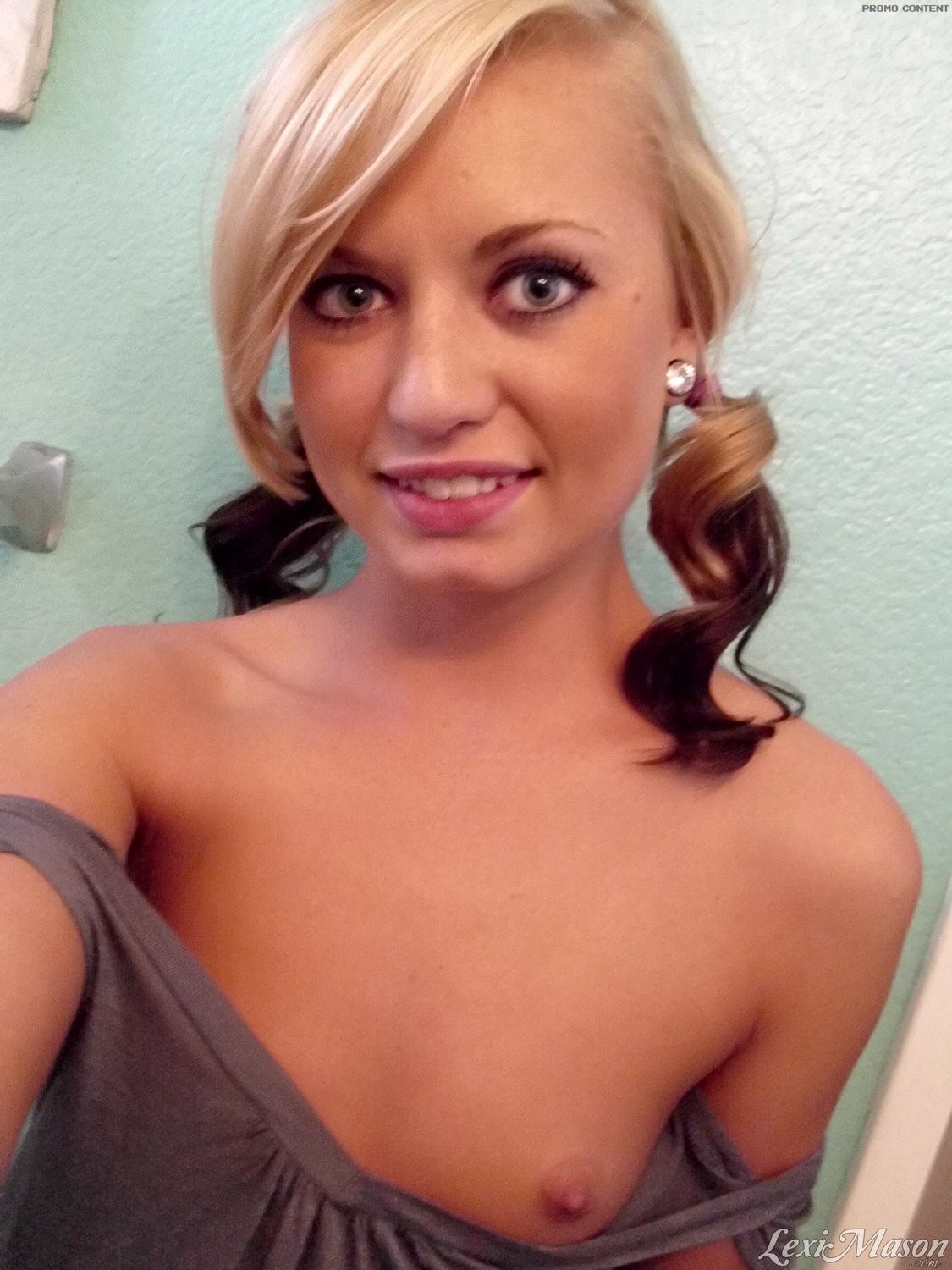 Slim blonde teen with tiny tits selfshots #67450762