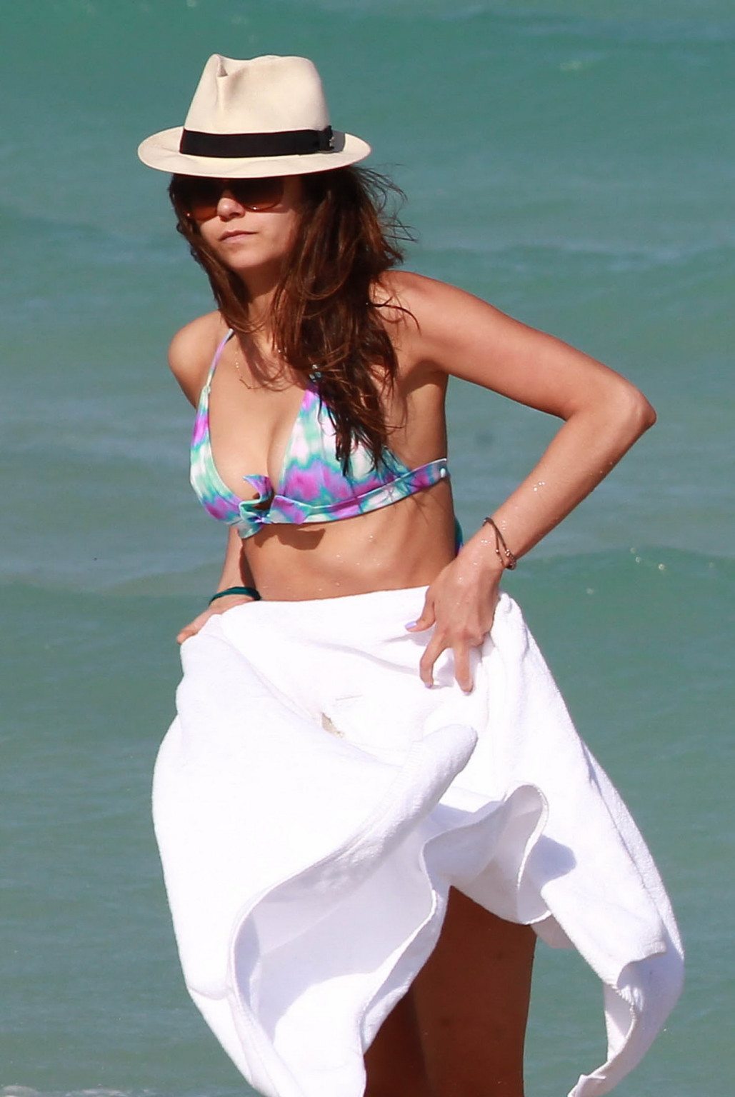 Nina Dobrev wearing sexy bikini on a beach in Miami #75234029