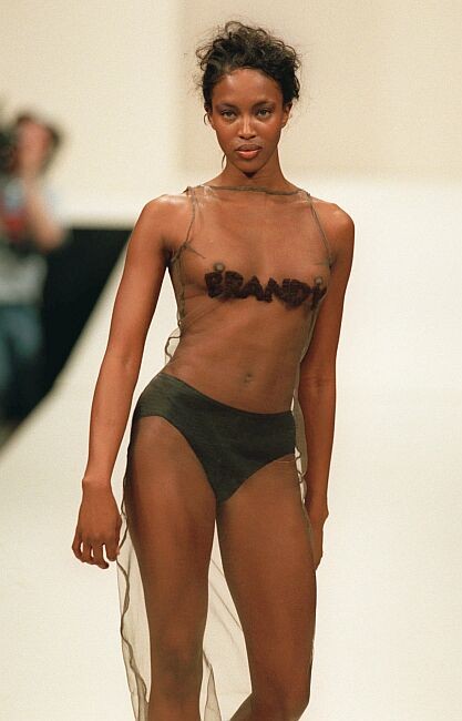 supermodel Naomi Campbell nude and see thru shots #72731883
