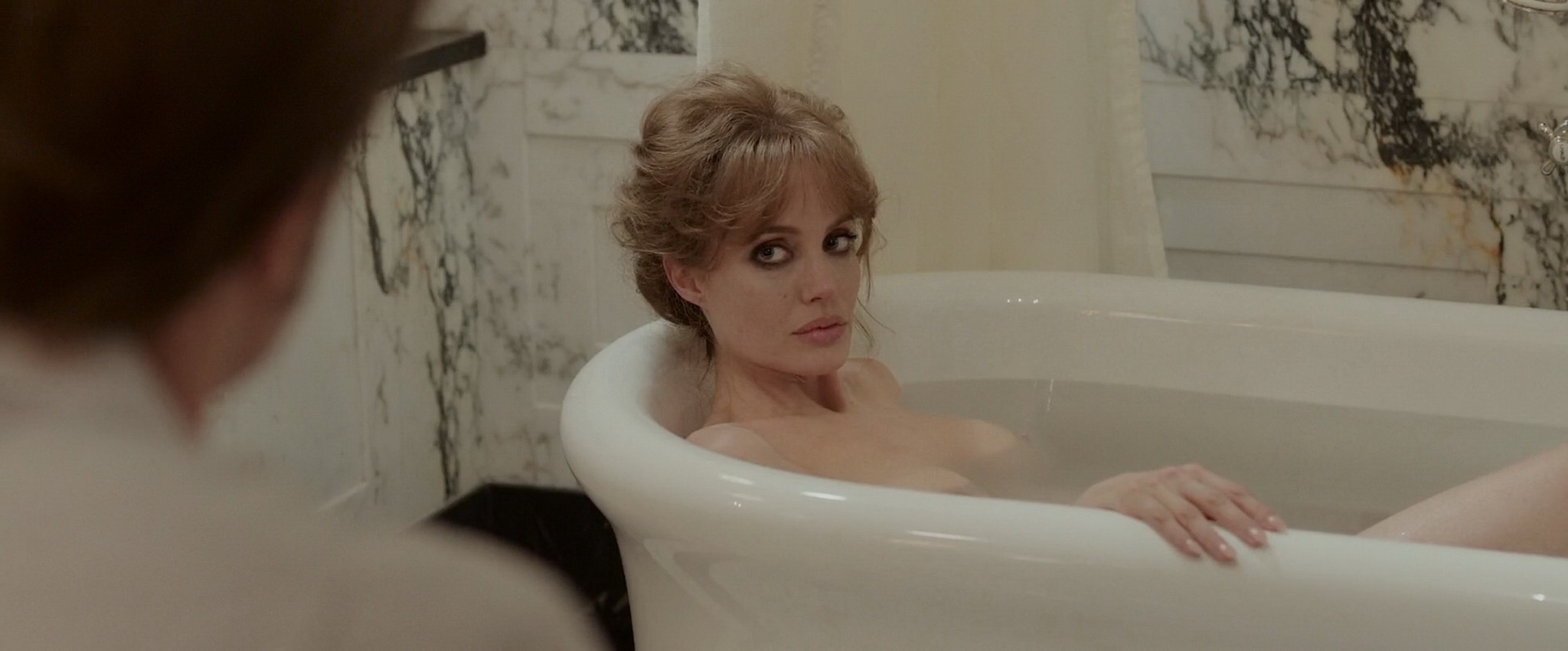 Angelina Jolie topless in the bath having sex #75146858