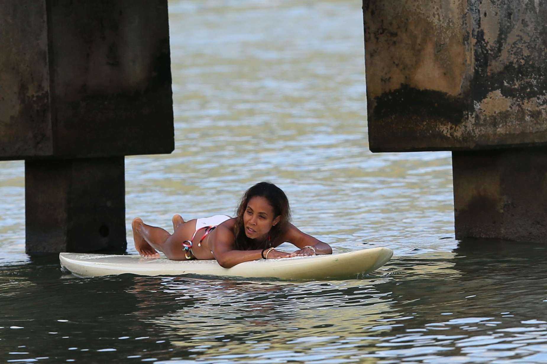 Jada Pinkett Smith in white bikini showing off her ass  abs in Hawaii #75227758