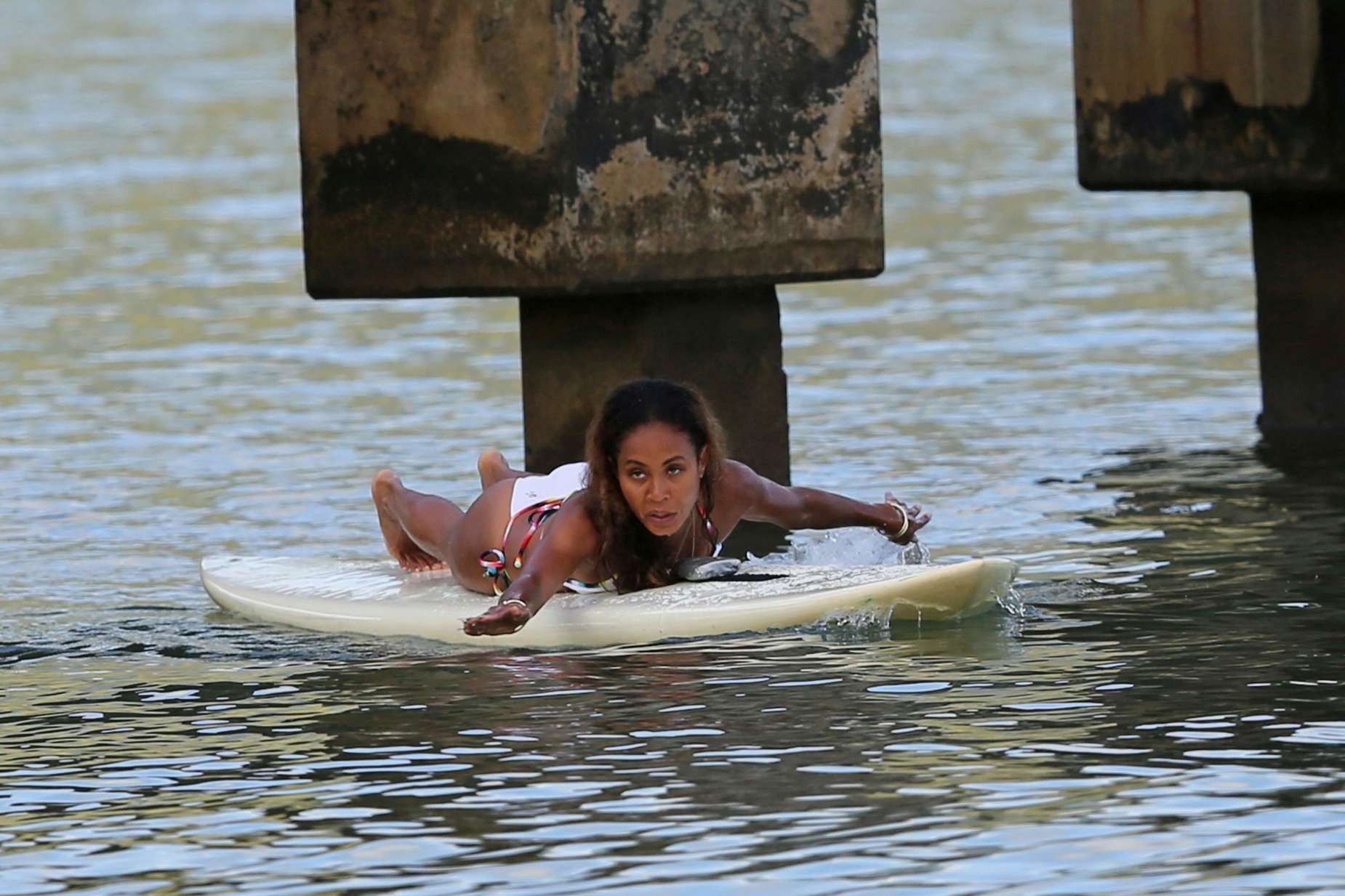 Jada Pinkett Smith in white bikini showing off her ass  abs in Hawaii #75227764