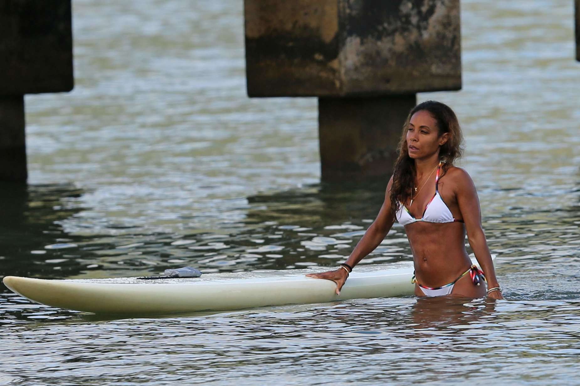 Jada Pinkett Smith in white bikini showing off her ass  abs in Hawaii #75227787