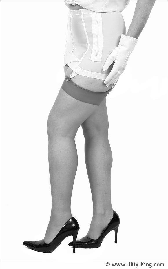 Blonde mature Jilly King in stockings #73750007