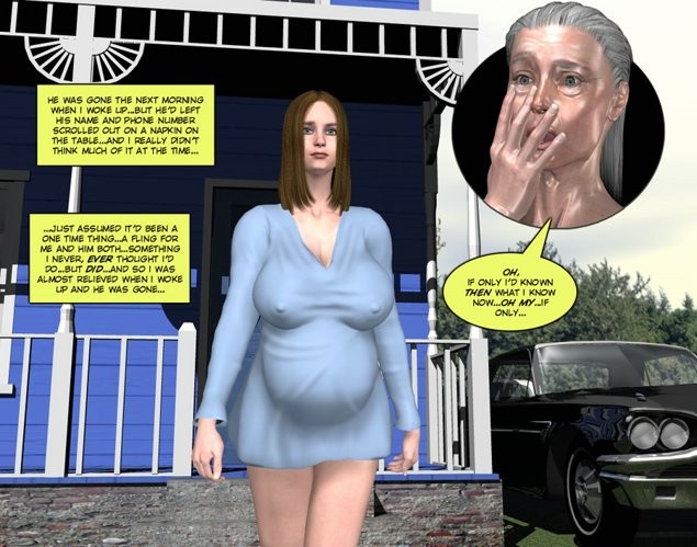 Public nude of 3D pregnant mom #69430961