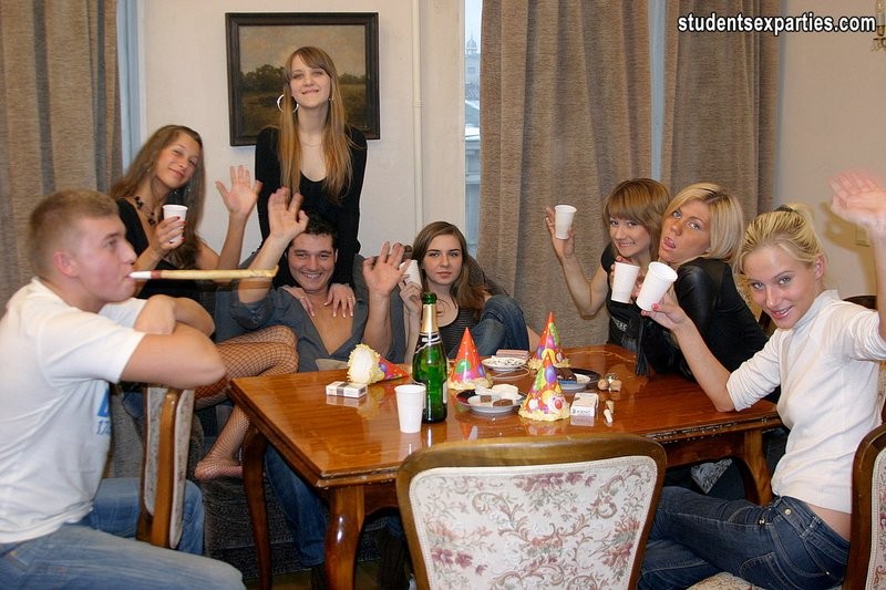 Drunken students lose any control at their extremely hot and dirty party #76818790