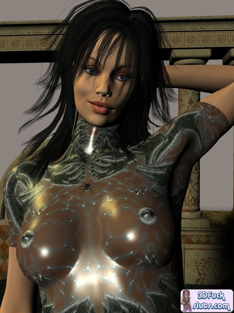 3D slut in shiny outfit #69687993