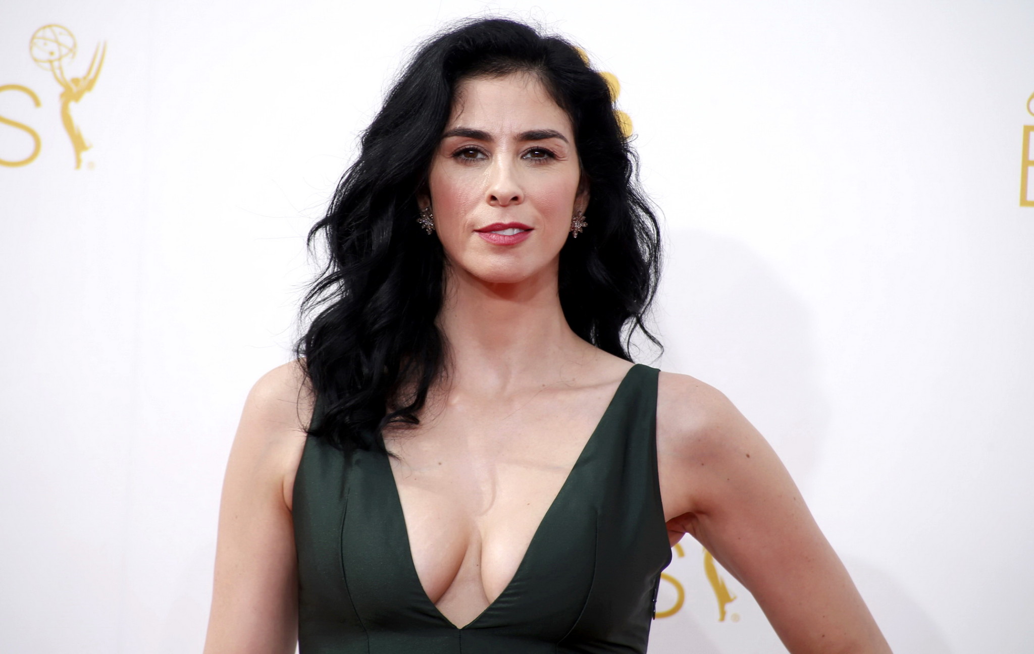 Sarah Silverman che mostra un'enorme scollatura alla 66a edizione degli Emmy Awards #75187213