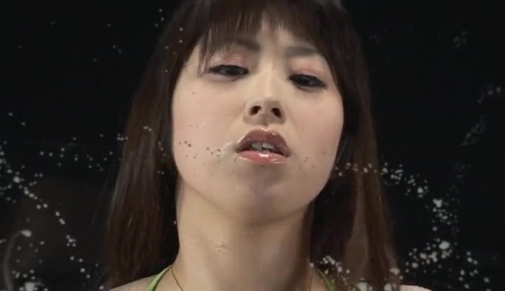 Asian girl with lactating boobs spraying milk #69755132