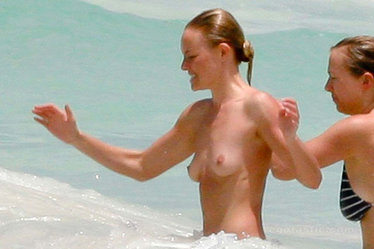 Kate Bosworth enjoying in topless on beach and showing sexy body #75308525