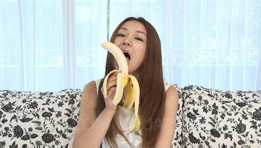 Serina Hayakawa Asian learns on fruits how to suck cock very well #69737638