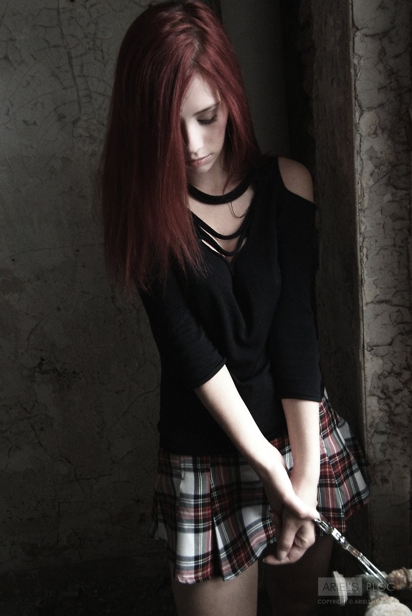 Busty beautiful redhead teen in bondage #75129508