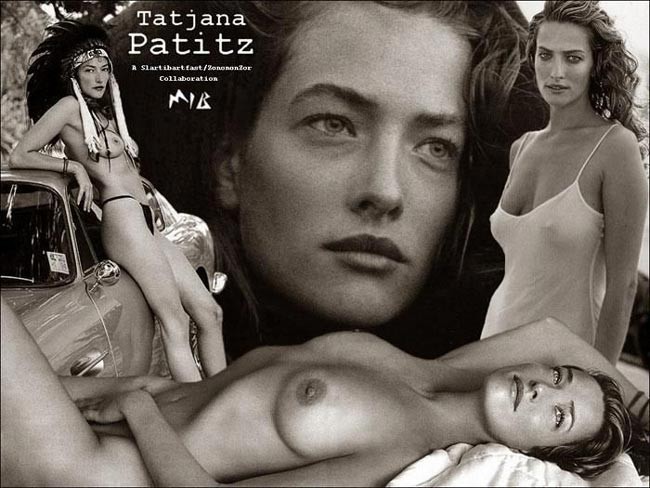 Heißes nacktes Model Tatiana Patitz zeigt schöne Titten
 #75437466