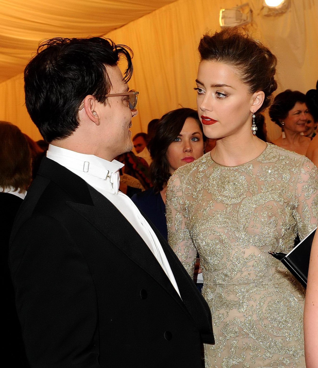 Amber Heard braless wearing a see through dress at the 2014 Met Gala in NY #75197643