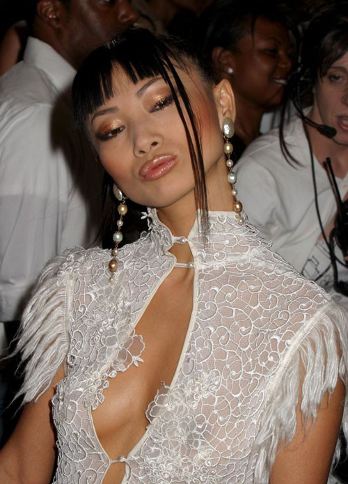 Bai Ling posing naked and nipple slip paparazzi pictures #75437740