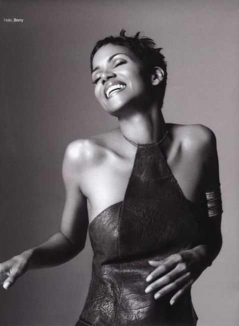 Black celebrity actres Halle Berry nice nude black boobs #75411937