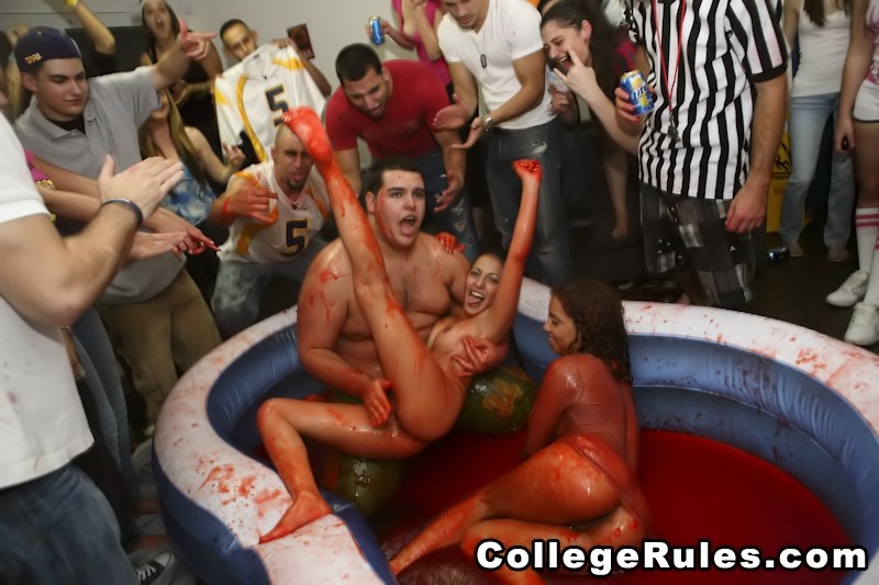 Watch hot double cock sucking group sex college dorm party #79404967