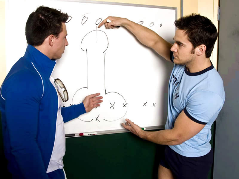 Two hunky coaches enjoying a muscular jock #76977914