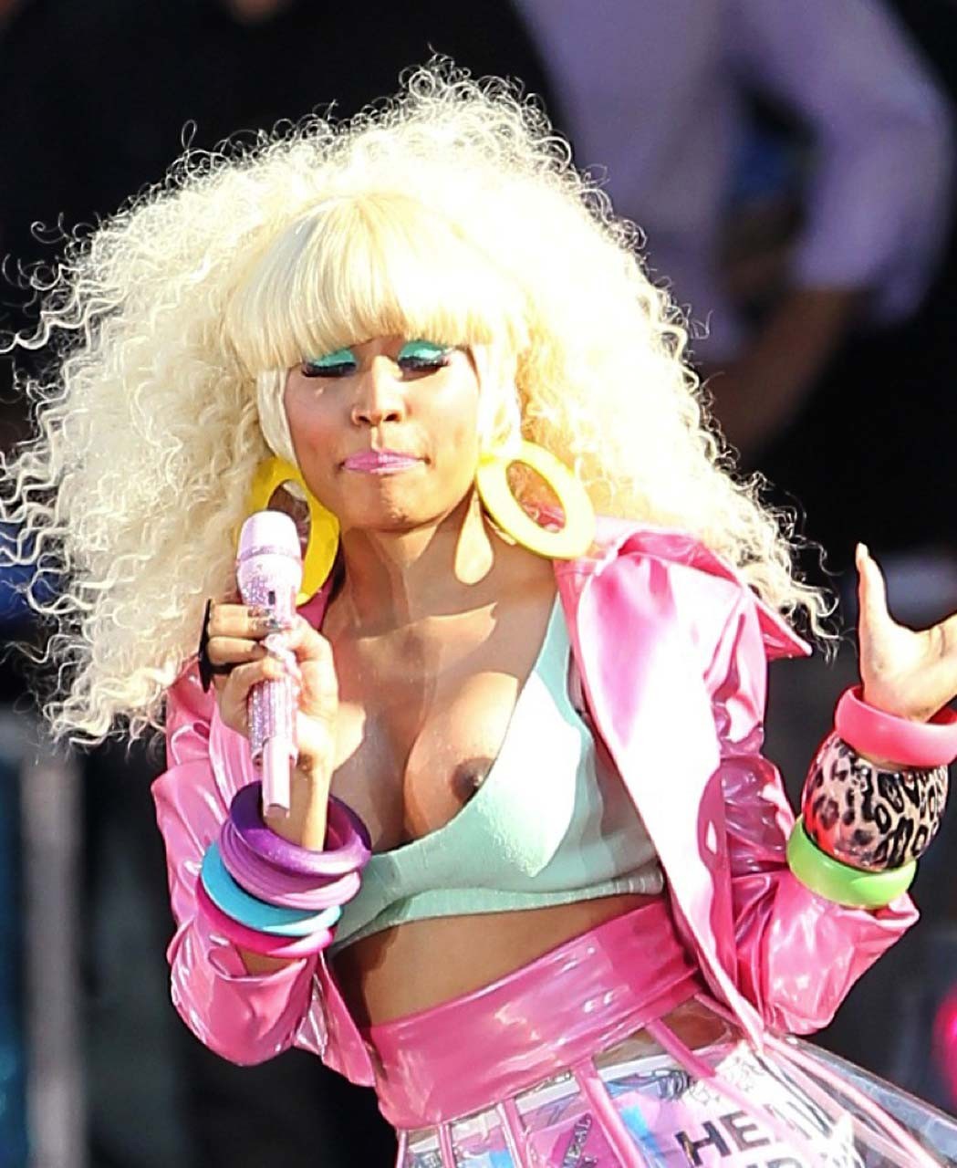 Nicki Minaj fucking sexy and hot upskirt and nipple slip paparazzi photos #75293300