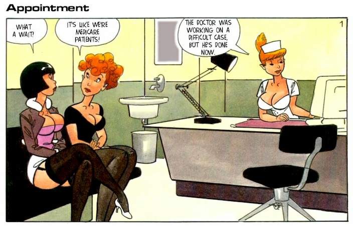 Bande dessinée porno d'un docteur et de ses deux patients sexy
 #69656856